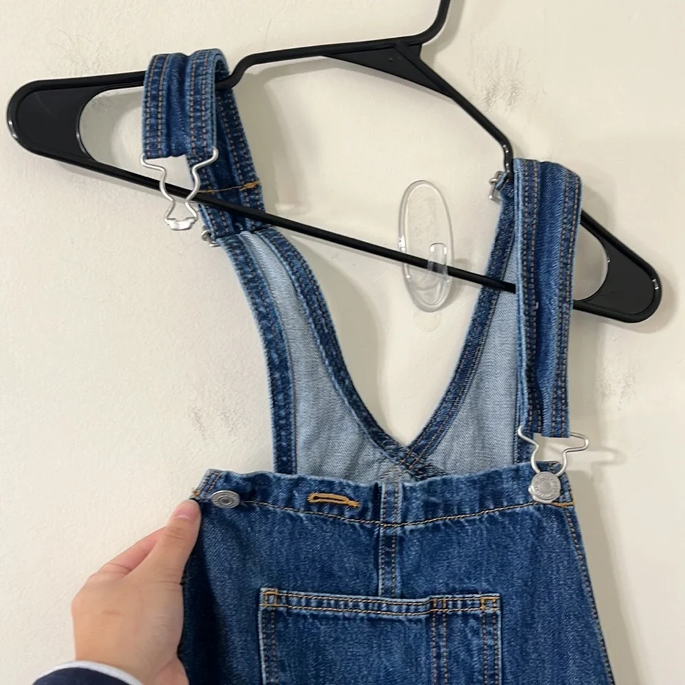Levi's Original Skinny Medium Wash 100% Cotton Overalls Size Large - Picture 7 of 12
